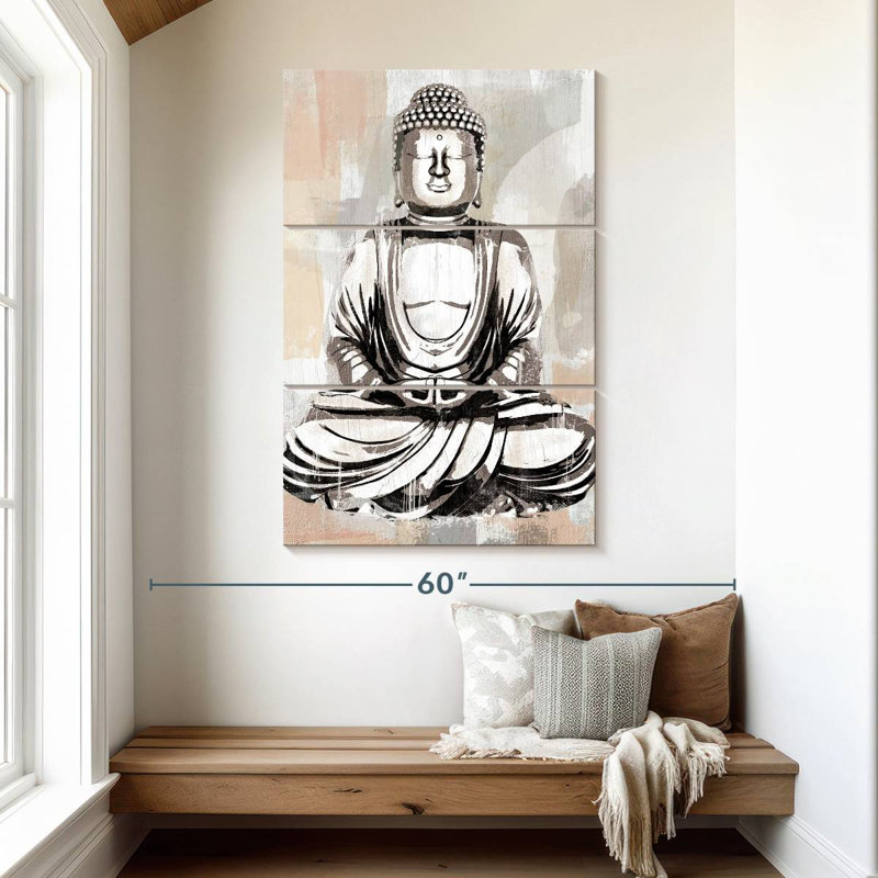 Adella Silver Buddha, 50" H x 32" W