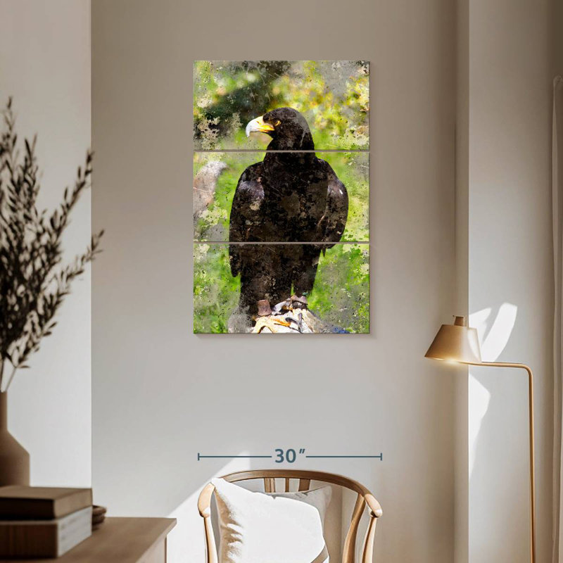 Brampt Majestic Black Eagle, 57" H x 36" W