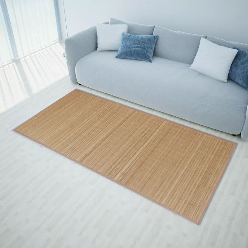 Tapis de couloir rectangulaire en bambou vidaXL, Rectangle 39,4 po x 63 po 