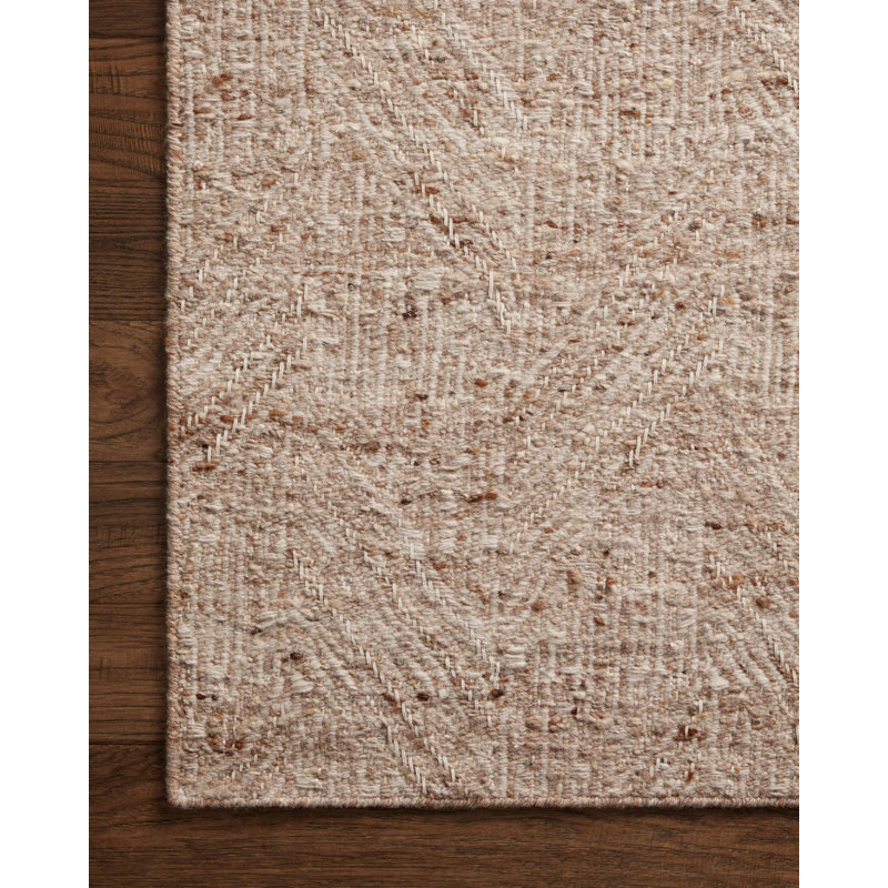Tapis en laine / coton / polyester fait à la main Rupini, Rectangle 4 pi x 6 pi