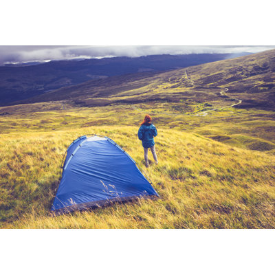 Woman Wild Camping by Lolostock - Wrapped Canvas Print