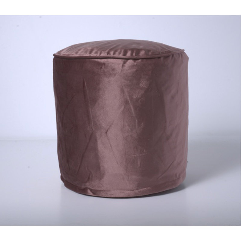 Pouf cylindrique, rose poudré