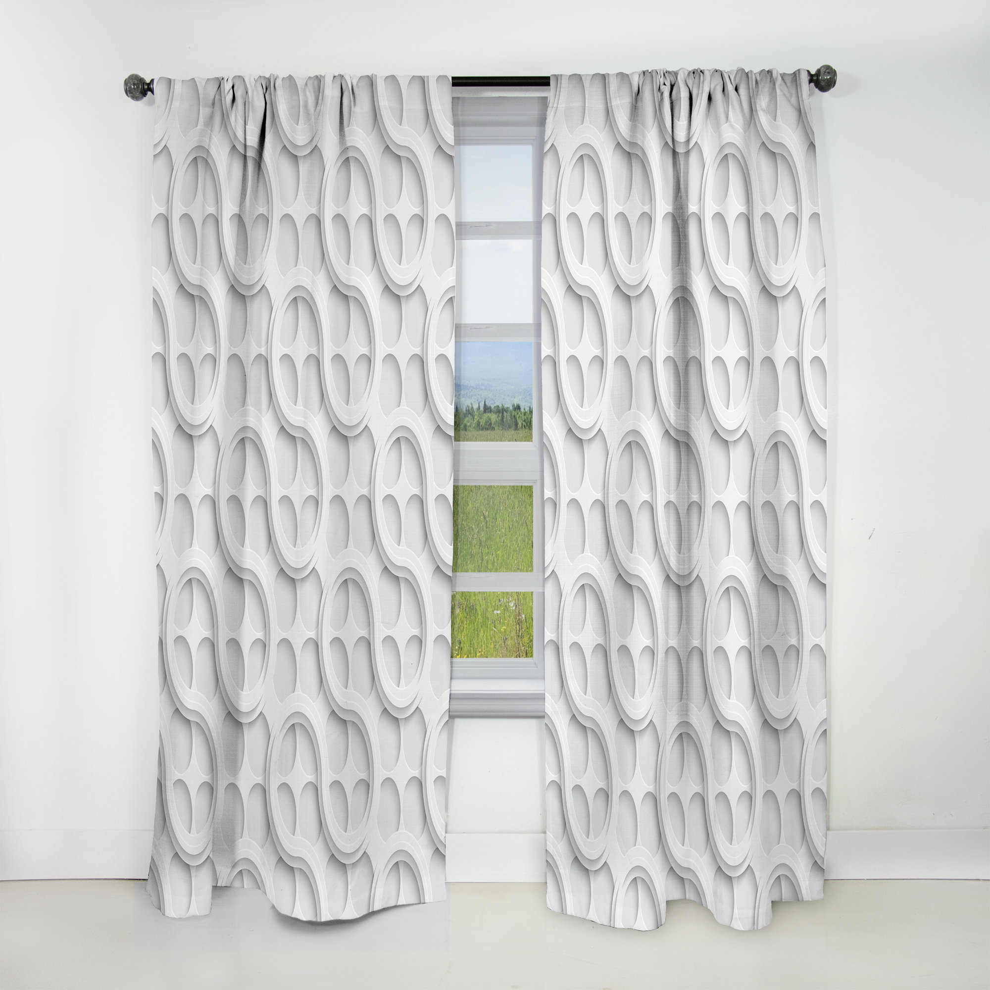 East Urban Home Lattice - Geometric Scandinavian Blackout Curtain ... - Scandinavian Lattice Decor