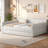 Upholstered Daybed With Usb And Trundle-2104042183