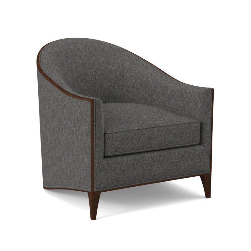 Atelier Barrel Chair, American Walnut, Margaret Uniform Polyester Blend