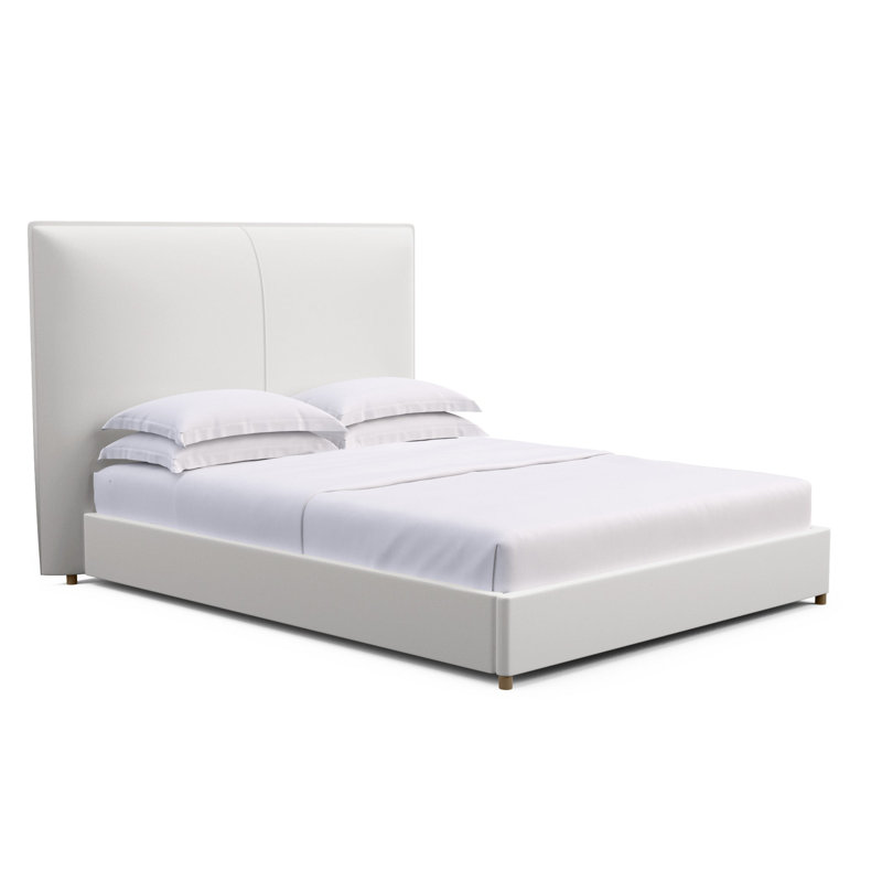 Mansfield Upholstered Bed, Twin, Plush Velvet Silver Streak, Weathered