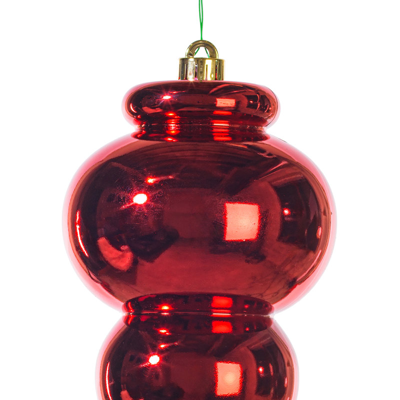 Ornement de Noël 14 po faîteau, Rouge