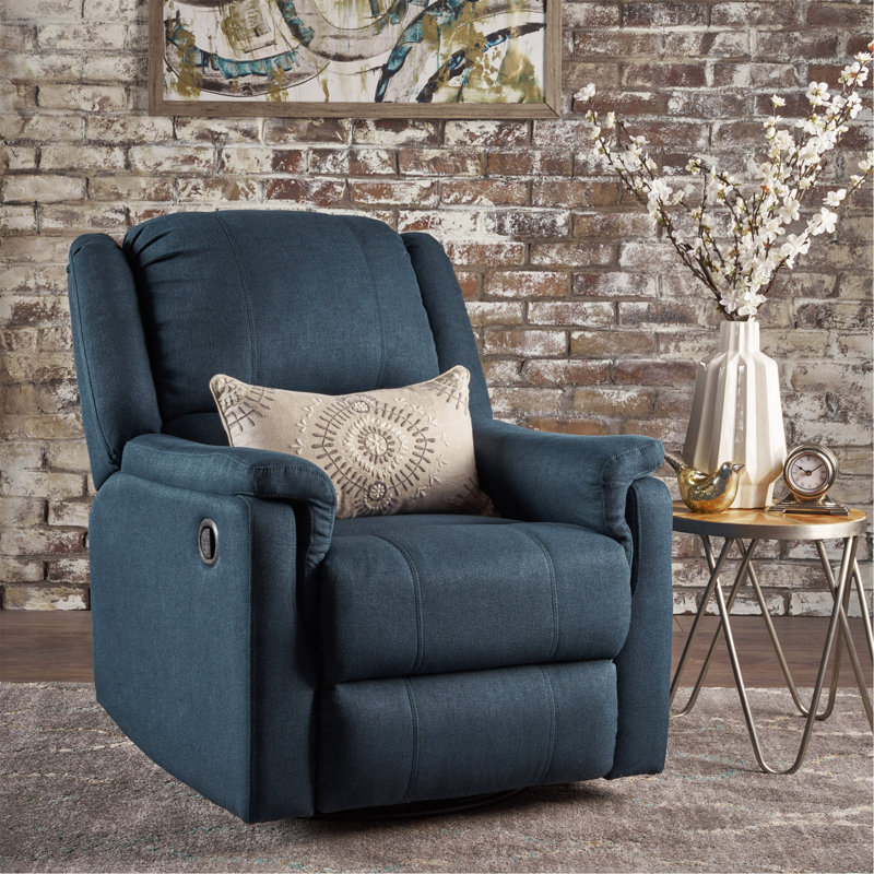 Fauteuil inclinable manuel confortable avec fonction pivotante pour la détente, Marine