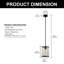 Luminaire suspendu noir 1 lumière Quantesha