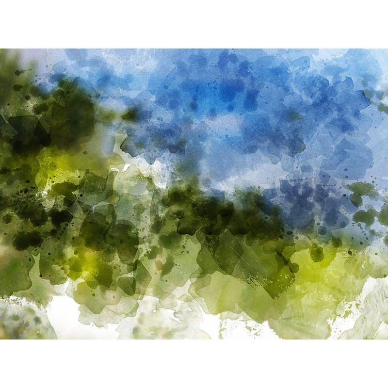 Abstrait 2404 par Chamira Young - Peinture, Papier avec cadre noir, H 25,25 po x l 31,25 po