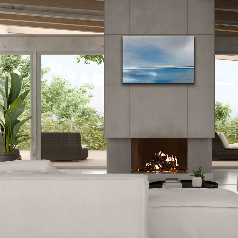«Shining Sea» par Mercedes Lopez, art mural sur toile, 26 po x 18 po, H 26 po x l 40 po x P 1,5 po