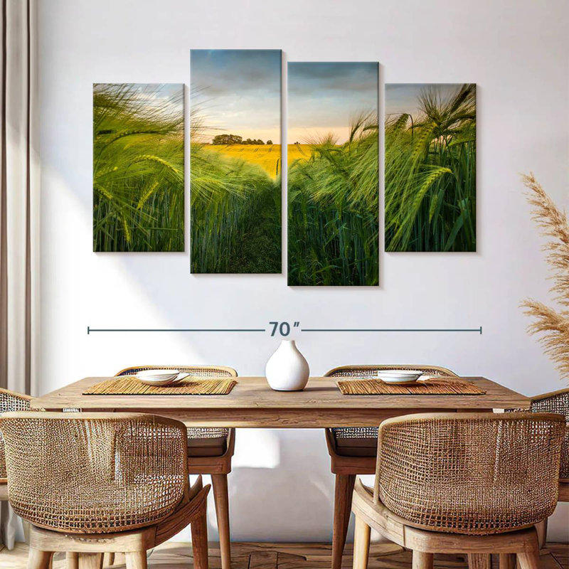 Harnek Green Wheat Field, 42" H x 68" W