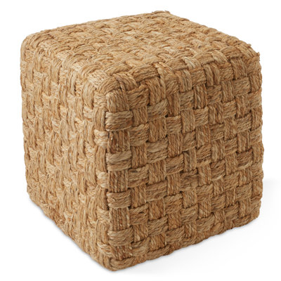 Repose-pieds carré Seagrass, l 18 po x P 18 po x H 18 po, Boho Home Decor