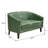 Boney Tufted Faux Leather Upholstered Small Loveseat-2000466217