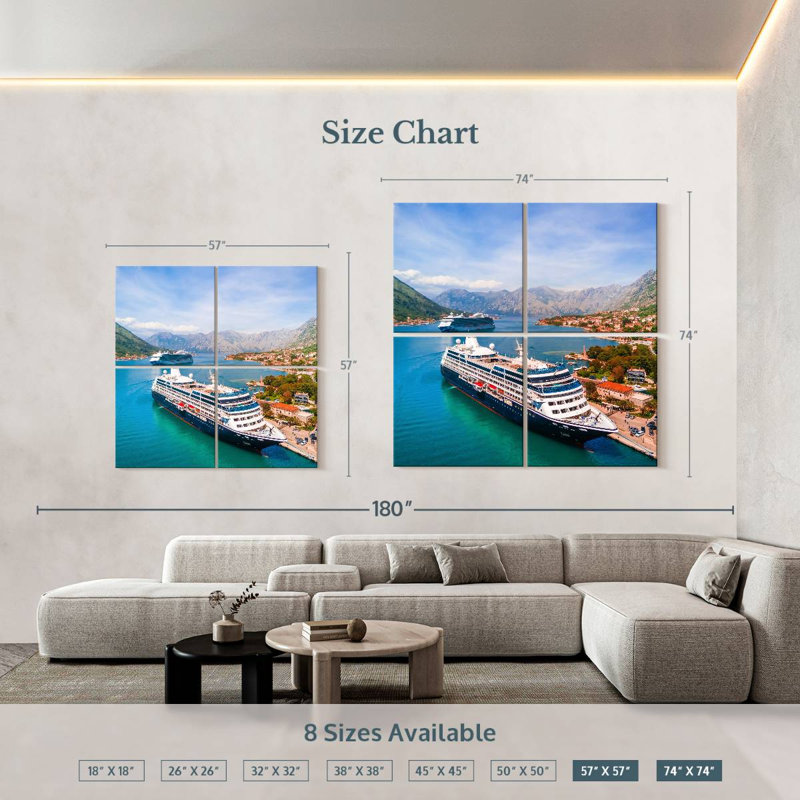 Mehar Two Cruise Ships, 57" H x 57" W