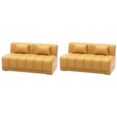 Banc rembourré en similicuir Modern