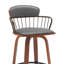 ° Tabourets de bar pivotants gris, design moderne en bois de noyer pour la cuisine