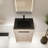 Single Ceramic Sink Vanity with Soft-Close Doors-1705372209