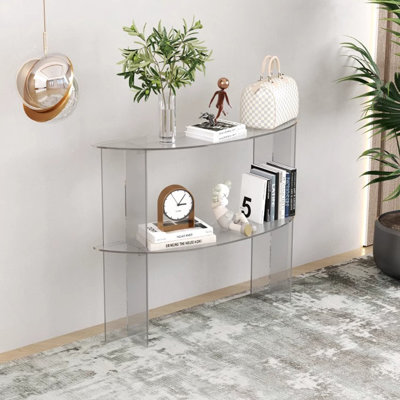 Italian-style minimalist acrylic console table