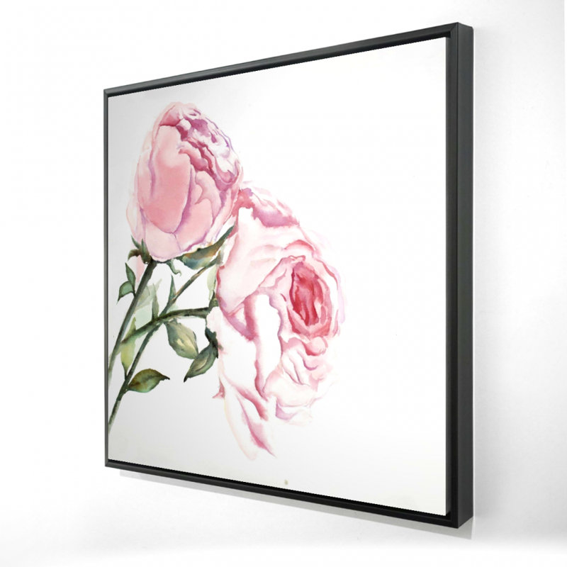 " Watercolor Pink Roses ", 36" H x 24" W