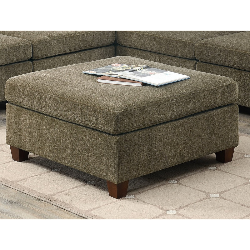 Banc rembourré en chenille Chirles, Brun clair