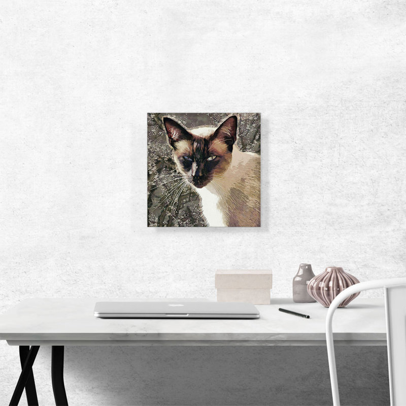 «Snowshoe Cat Breed Brown», impression sur toile tendue, H 12 po x l 12 po x P 1,5 po