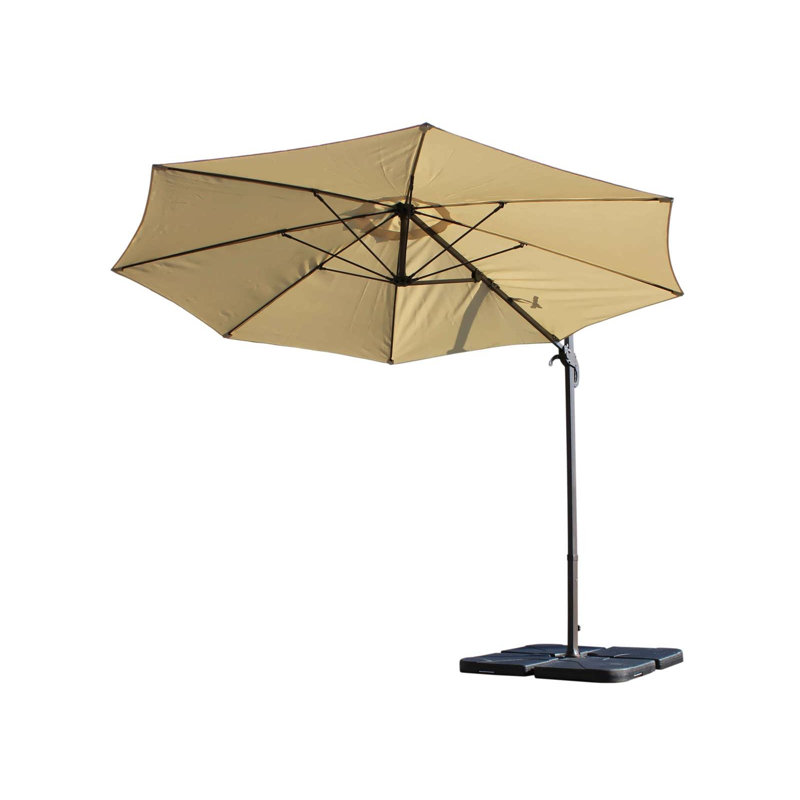 Tiffany 300cm Cantilever Parasol, Brown, Chocolate/Cream