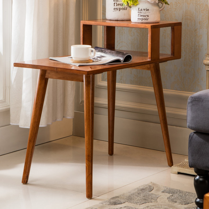 Solid Wood End Table, Natural