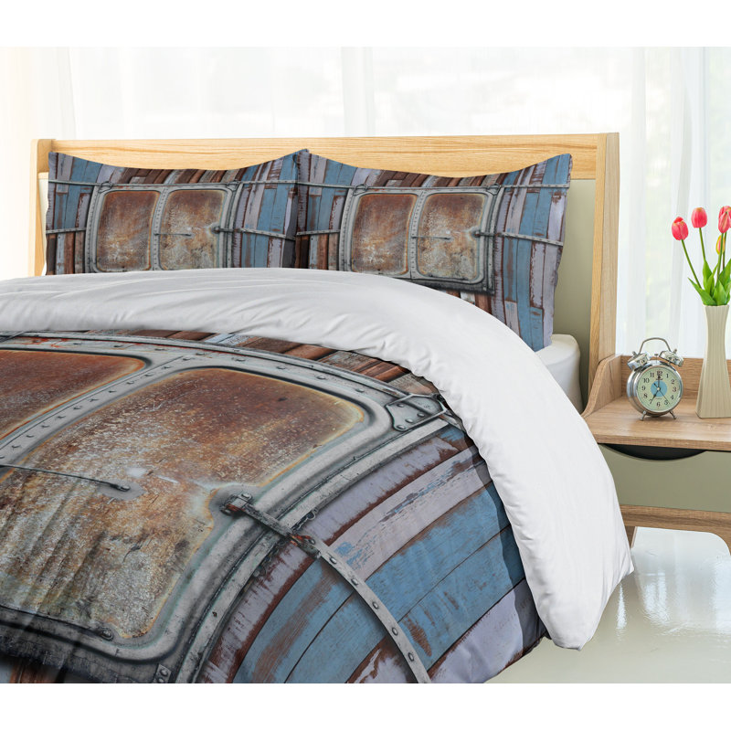 Marine Rustic Queen Duvet Cover Set with Pillow Shams
