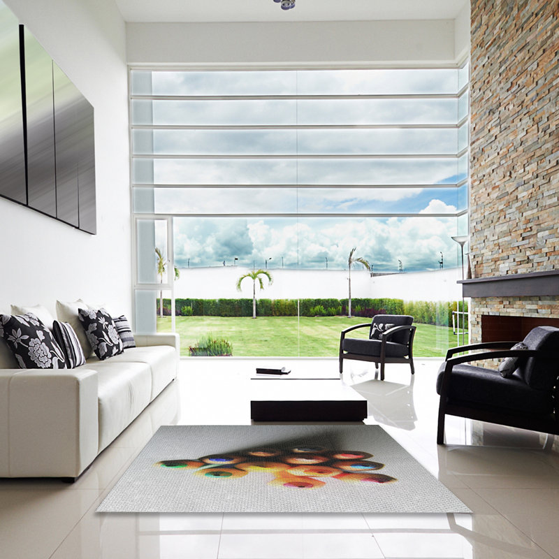 Tapis gris, Carré 5 pi