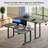 Lemarion Adjustable L-Shaped Metal Base Standing Desk with Power Outlet-726876530-726876531
