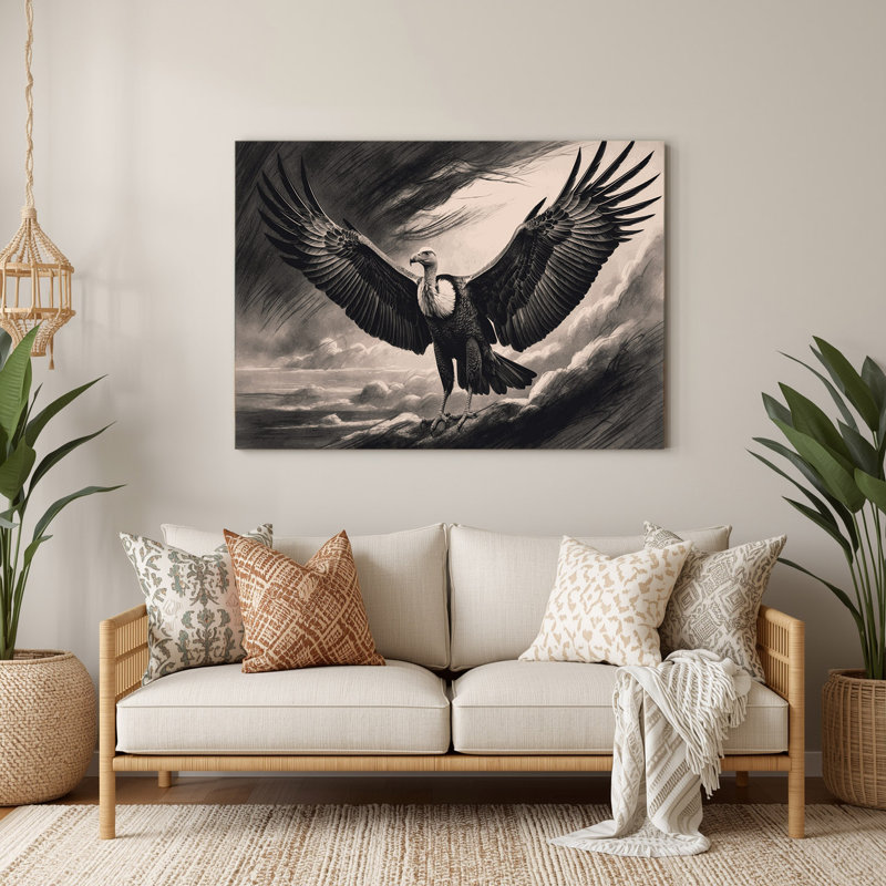 Art mural en métal gris, 16" H x 20" W