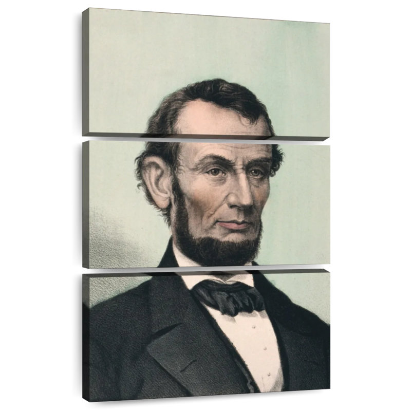 Keiri Abraham Lincoln, portrait rétro, H 38 po x l 24 po