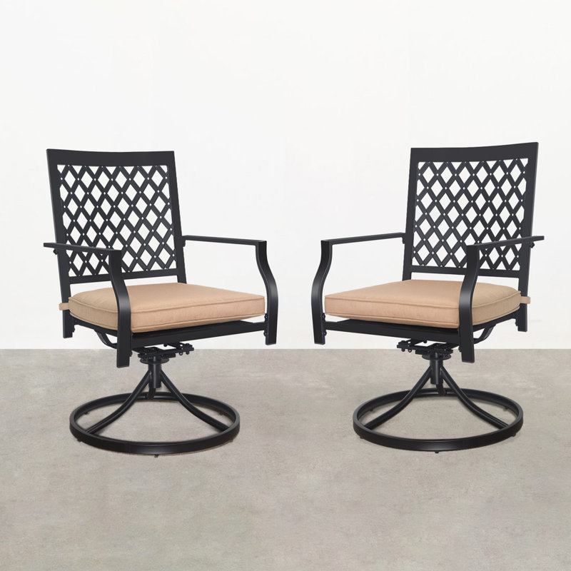 Fauteuil de patio pivotant avec coussin Rybolt