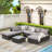 8 Pieces Outdoor Patio Sectional Sofa Couch,Wicker Furniture Conversation Sets With Washable Cushions & Glass Coffee Table For Garden, Poolside, Backyard-1847897537