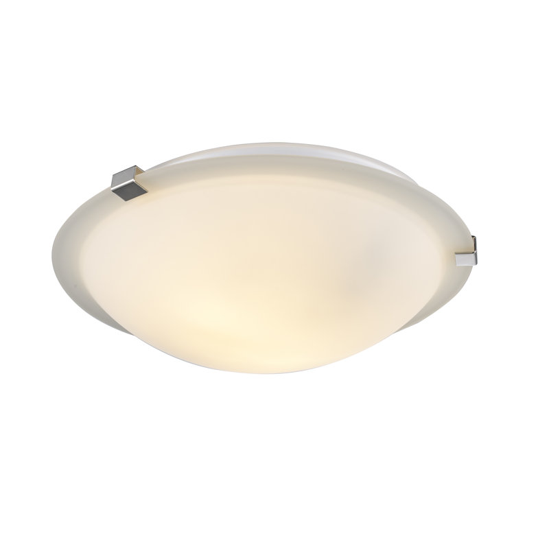 Plafonnier encastré 2 lumières 12 po Braydon, Nickel brossé