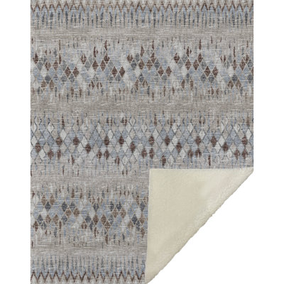 Couverture en sherpa taupe One Pixie Street 50" x 70", couleur taupe