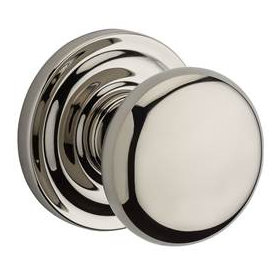 Round Double Dummy Door Knob with Traditional Round Rose Baldwin 