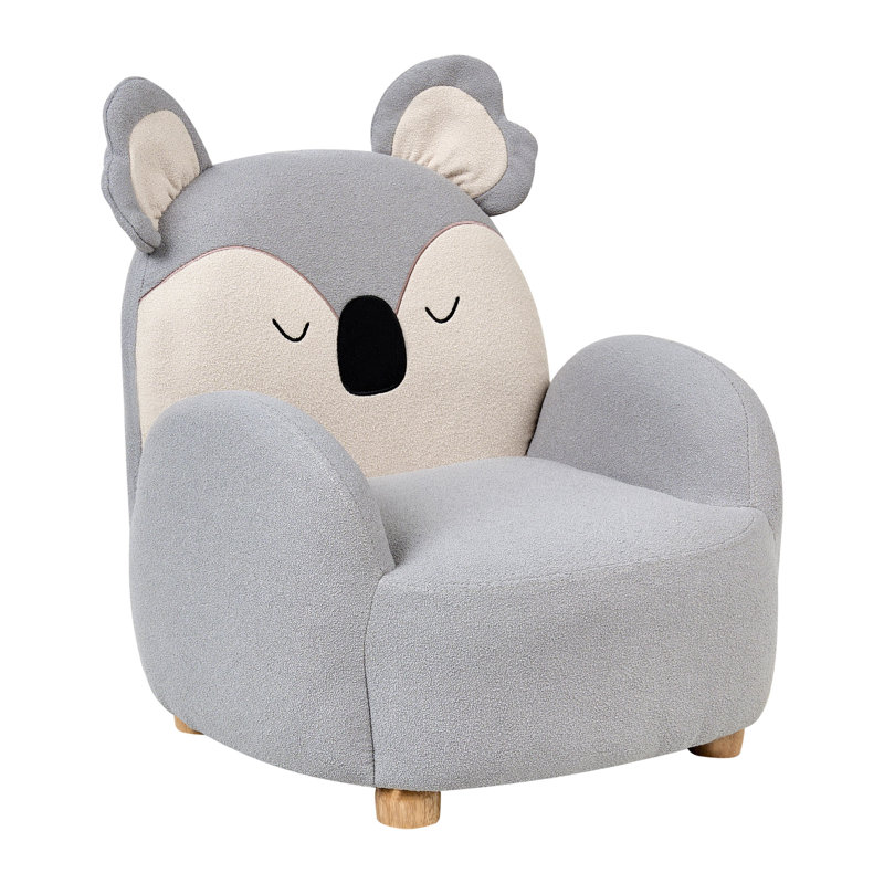 Kids Armchair Koala HERVIK, Brown/White/Grey