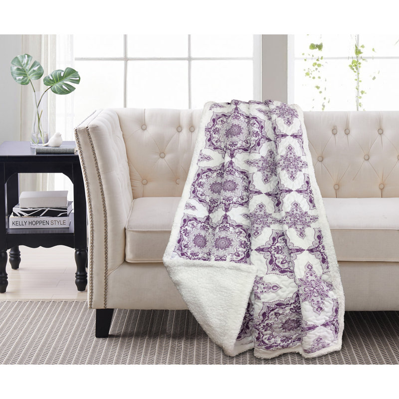 Austin Plain Weave / Muslin Throw Blanket, Dustin Purple