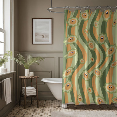 Groovy Orange - Premium Shower Curtain 157