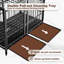 Cage pour chien robuste de 54 pouces avec roulettes, cage en métal pour chien de grande et moyenne taille, cage pour chien très grand indestructible avec plateau amovible.