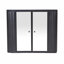 Armoire de salle de bain murale noire avec miroir-1862822781