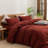 BESTOUCH Duvet Cover Set 100% Washed Cotton Linen Feel Lightweight-114986046-114986042