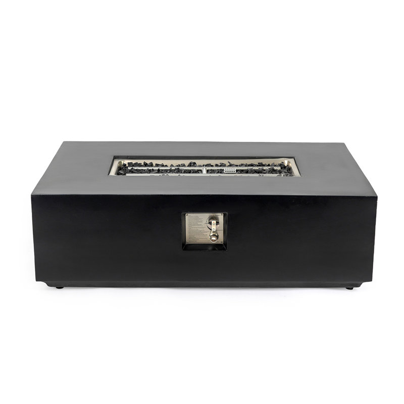 Concrete Propane Gas Fire Pit Table, Charcoal