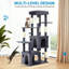 Arbre à chat 61 po multi-niveaux pour grands chats, tour robuste avec condos doubles et grattoir en sisal-355939485