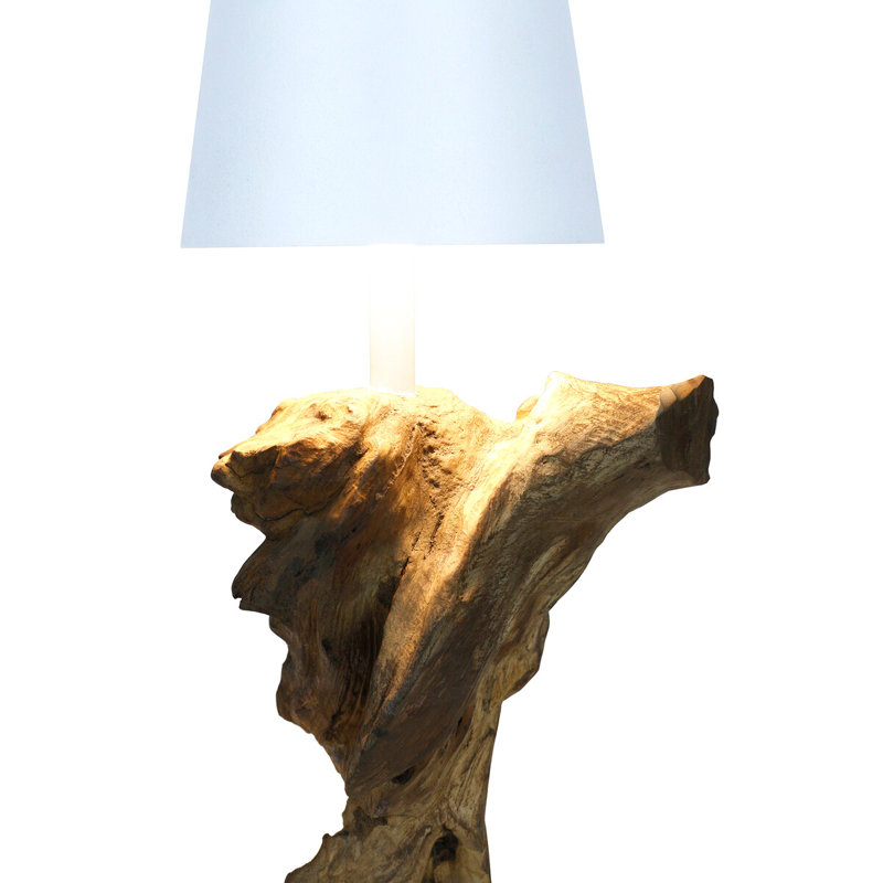 Hartste 29cm Brown Standard Table Lamp, White