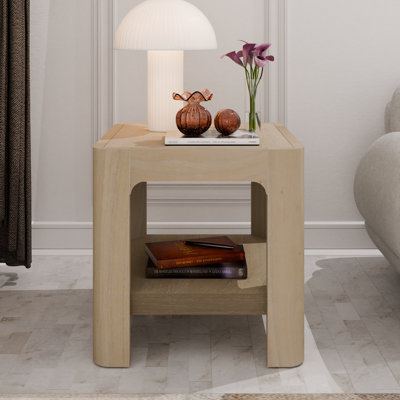 Trevin Side Table With Open Shelf