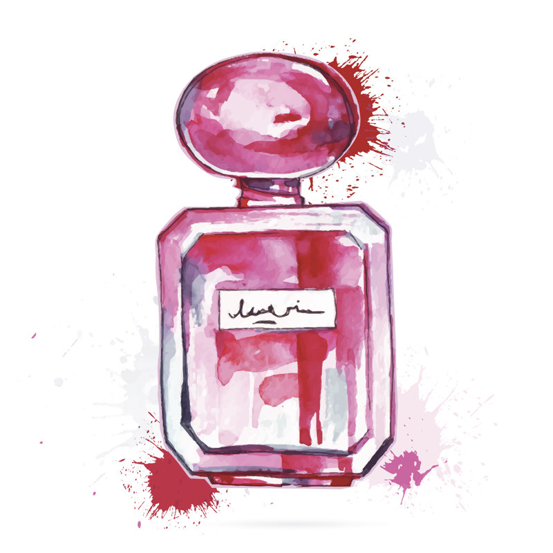 Beautiful Perfume Bottle by Katyau - Wrapped Canvas Painting, 30cm H x 30cm W x 3.8cm D