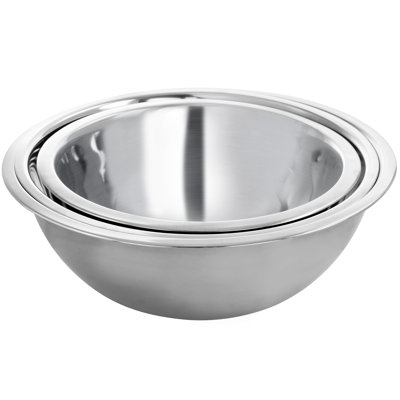 Martha Stewart 3 Piece Stainless Steel Kitchen Prep Mixing Bowl Set In Silver